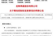 沧州明日停牌！又一A股，筹划控制权变更